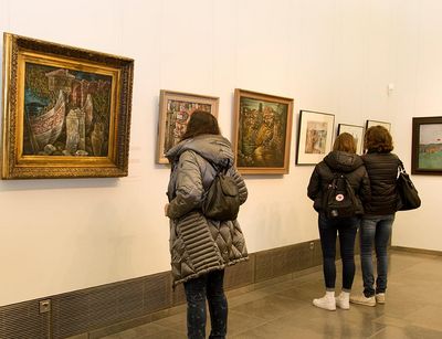 Besucher in der Galerie im Neuen Augusteum, Foto: Kustodie