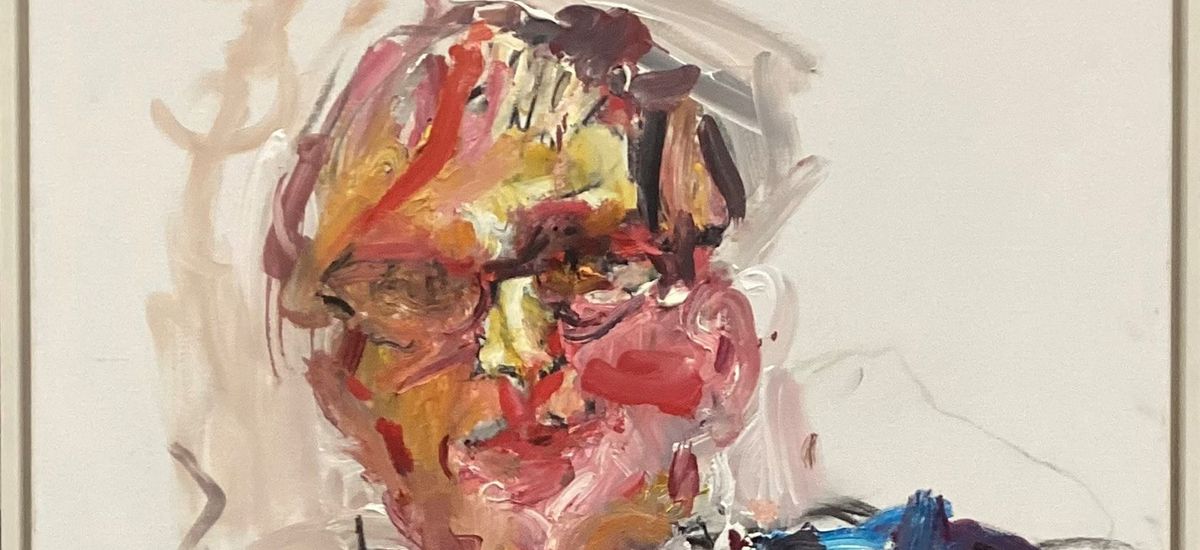 expressives Gemälde in bunten Farben auf weißem Hintergrund